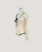 dot long sleeve swimwear