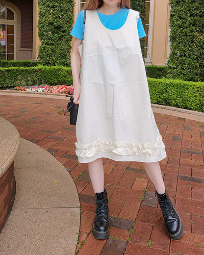 hem frill over midi dress