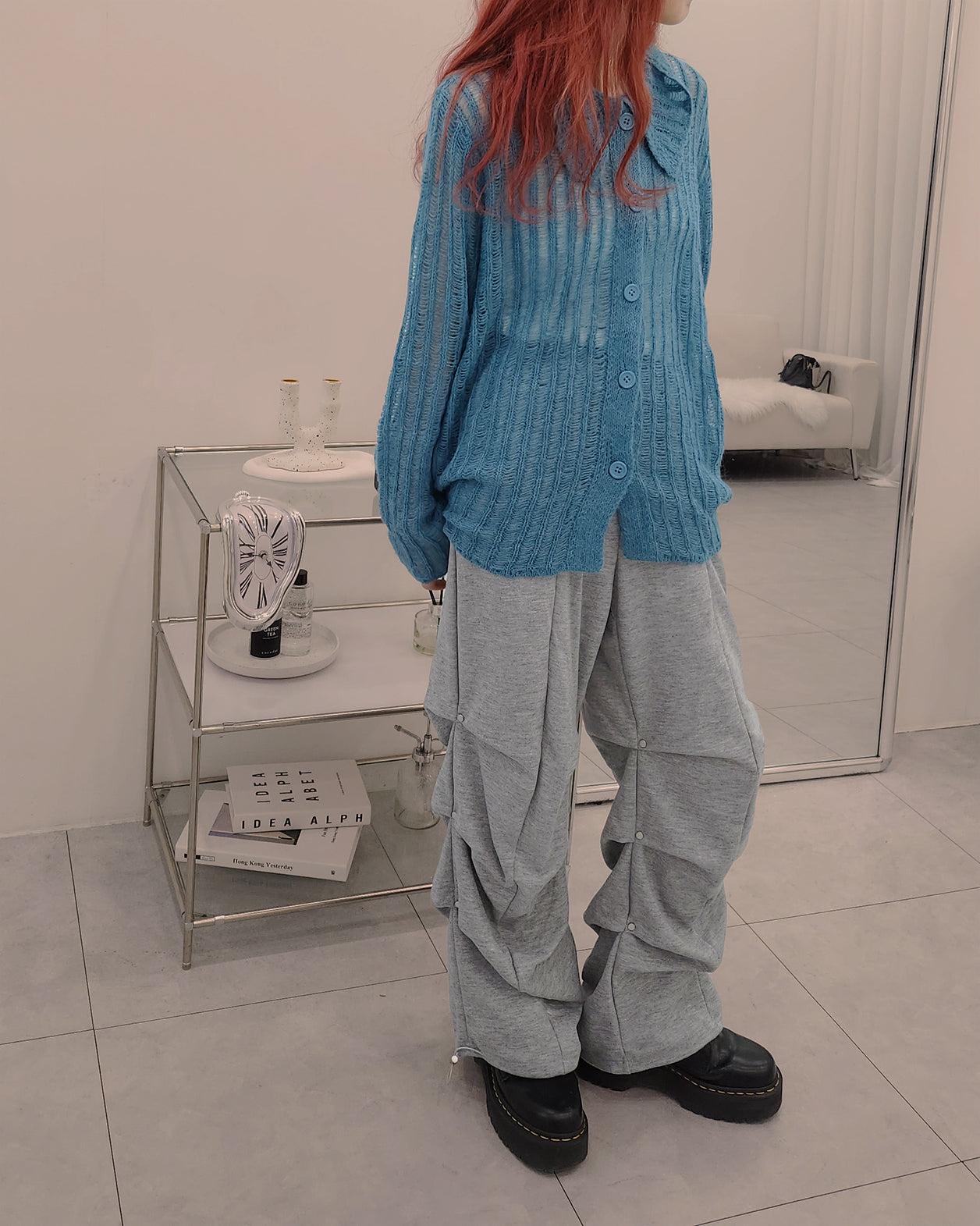 shirring light sweat pants