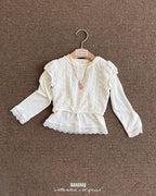 【BANANAJ】lace shirring tee