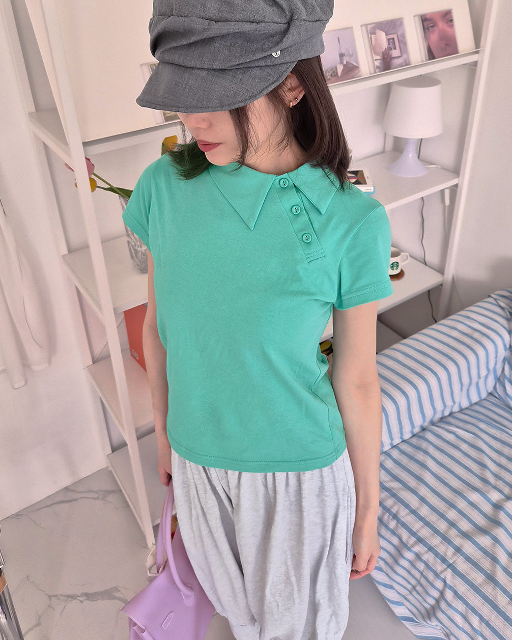unbalance button collar T