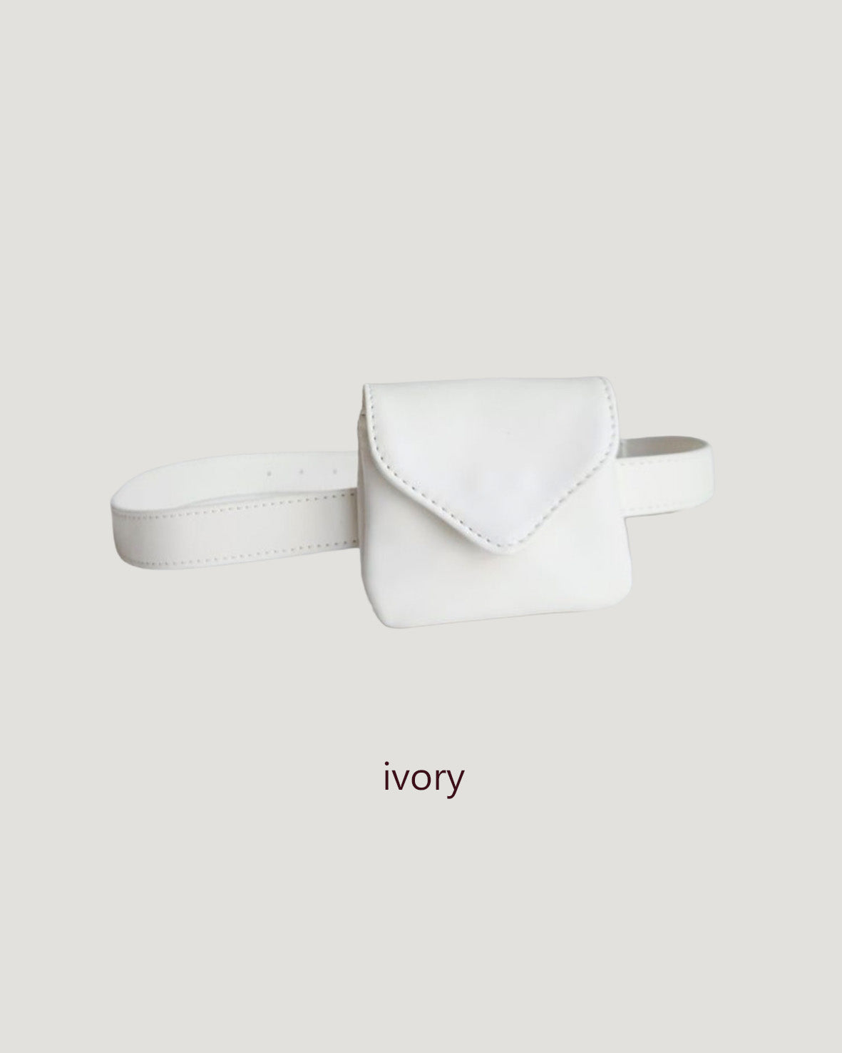faux leather pouch belt