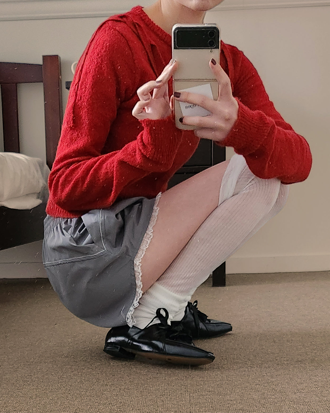 lace point balletcore short pants