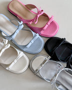 round ribbon sandals