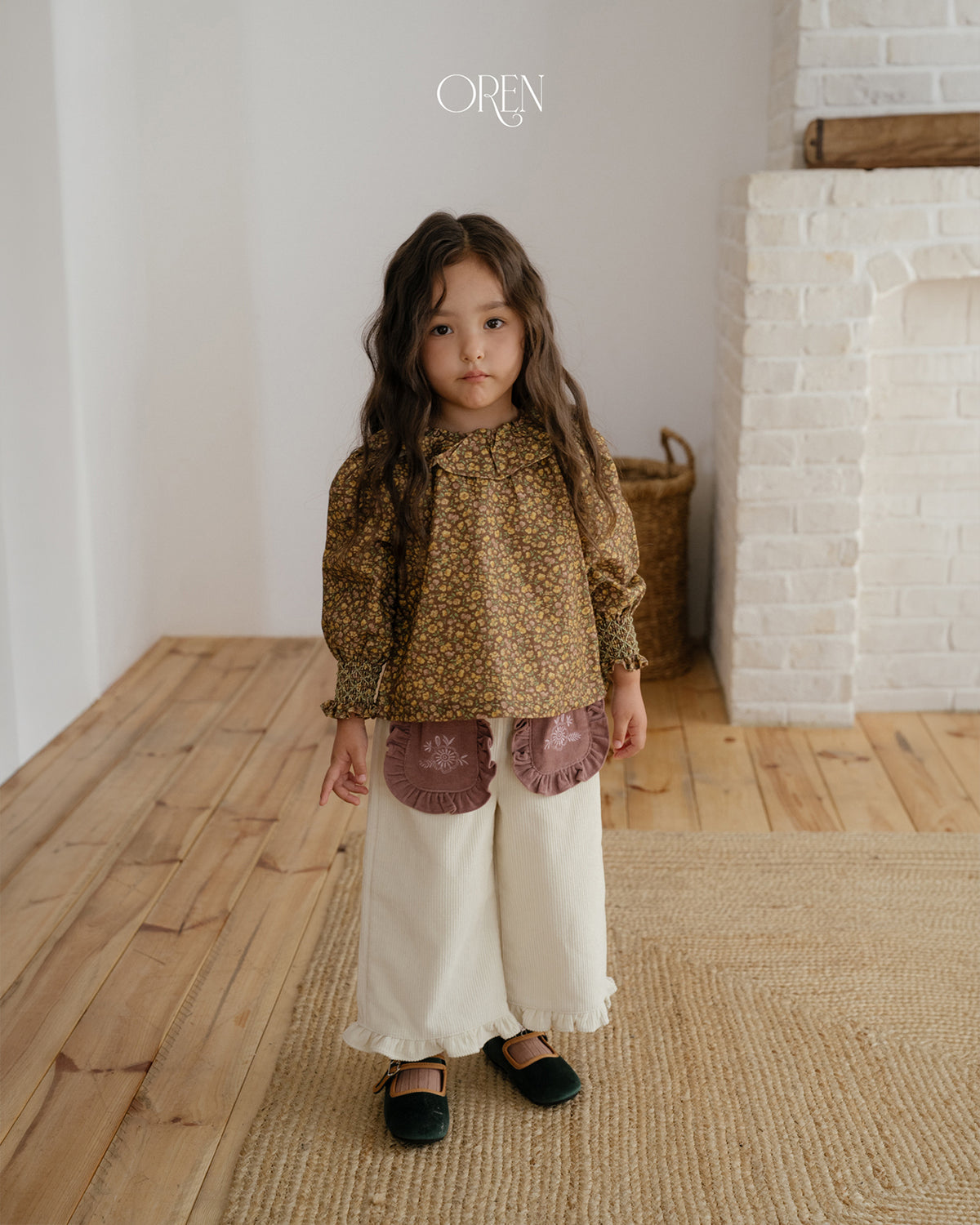 【OREN】naomi frill corduroy pants