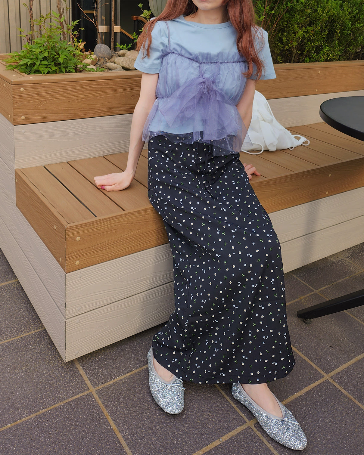 flower mermaid long skirt