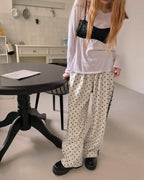 dot side line light corduroy pants