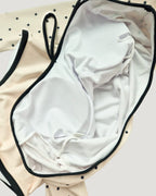dot long sleeve swimwear