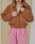 faux suede blouson