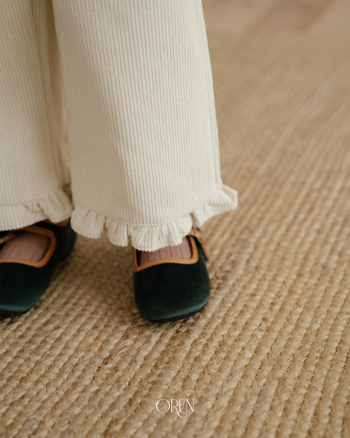 【OREN】naomi frill corduroy pants