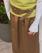faux suede pocket belt