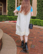 hem frill over midi dress