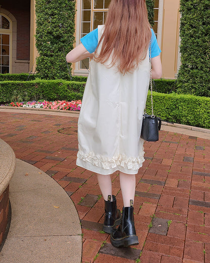 hem frill over midi dress