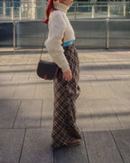 turtleneck eyelet short knit