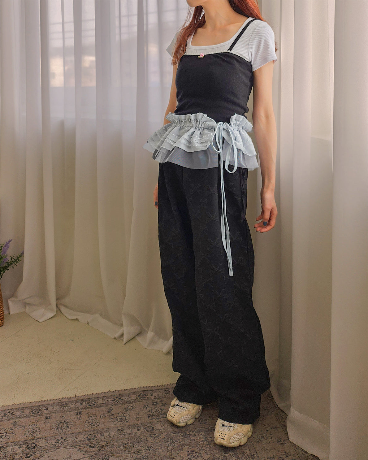 lace frill layered belt