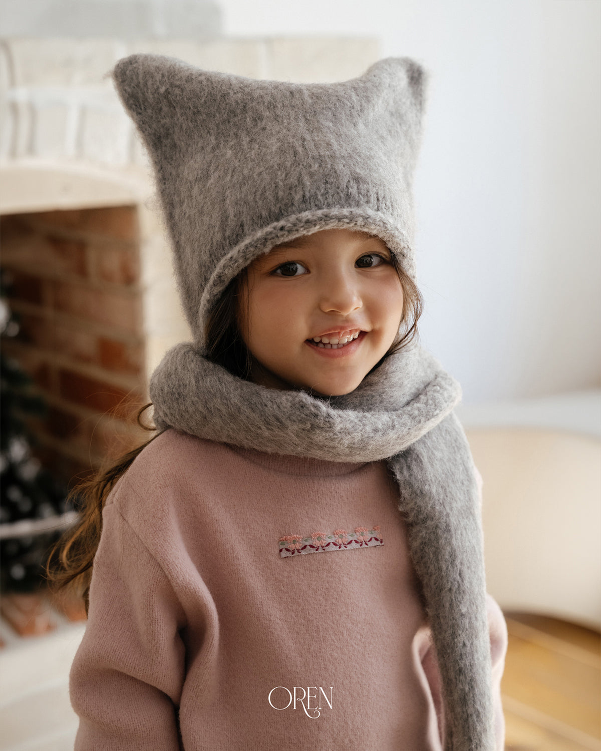 【OREN】cat muffler beanie