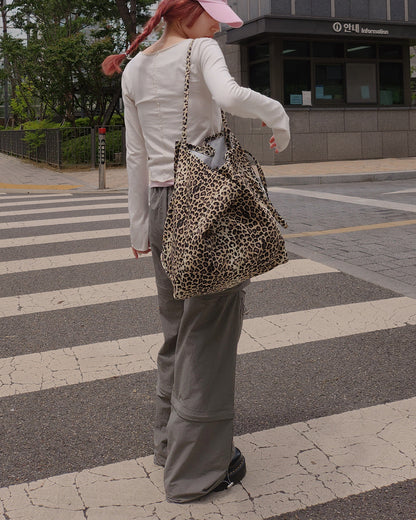 leopard tote bag