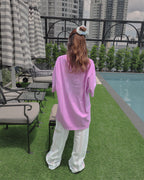 lace sheer line pants