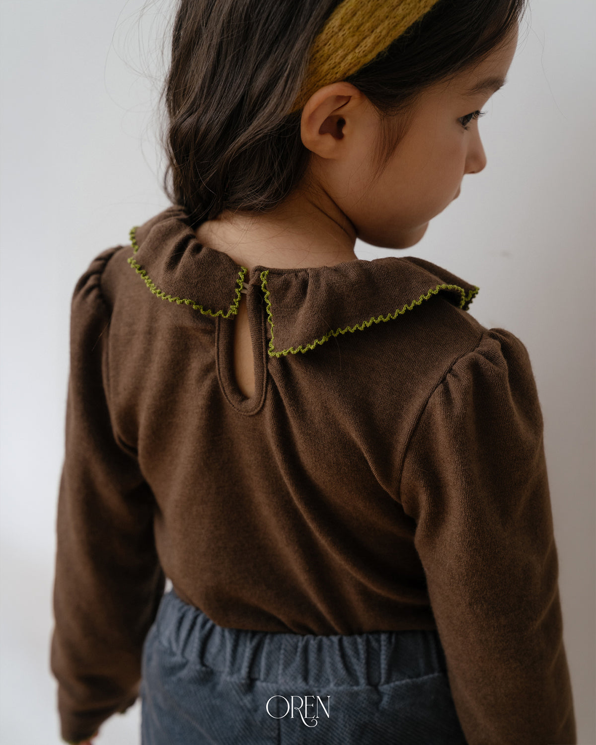【OREN】blooming frill picot T-shirt