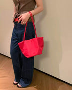 happy color glossy shoulder bag