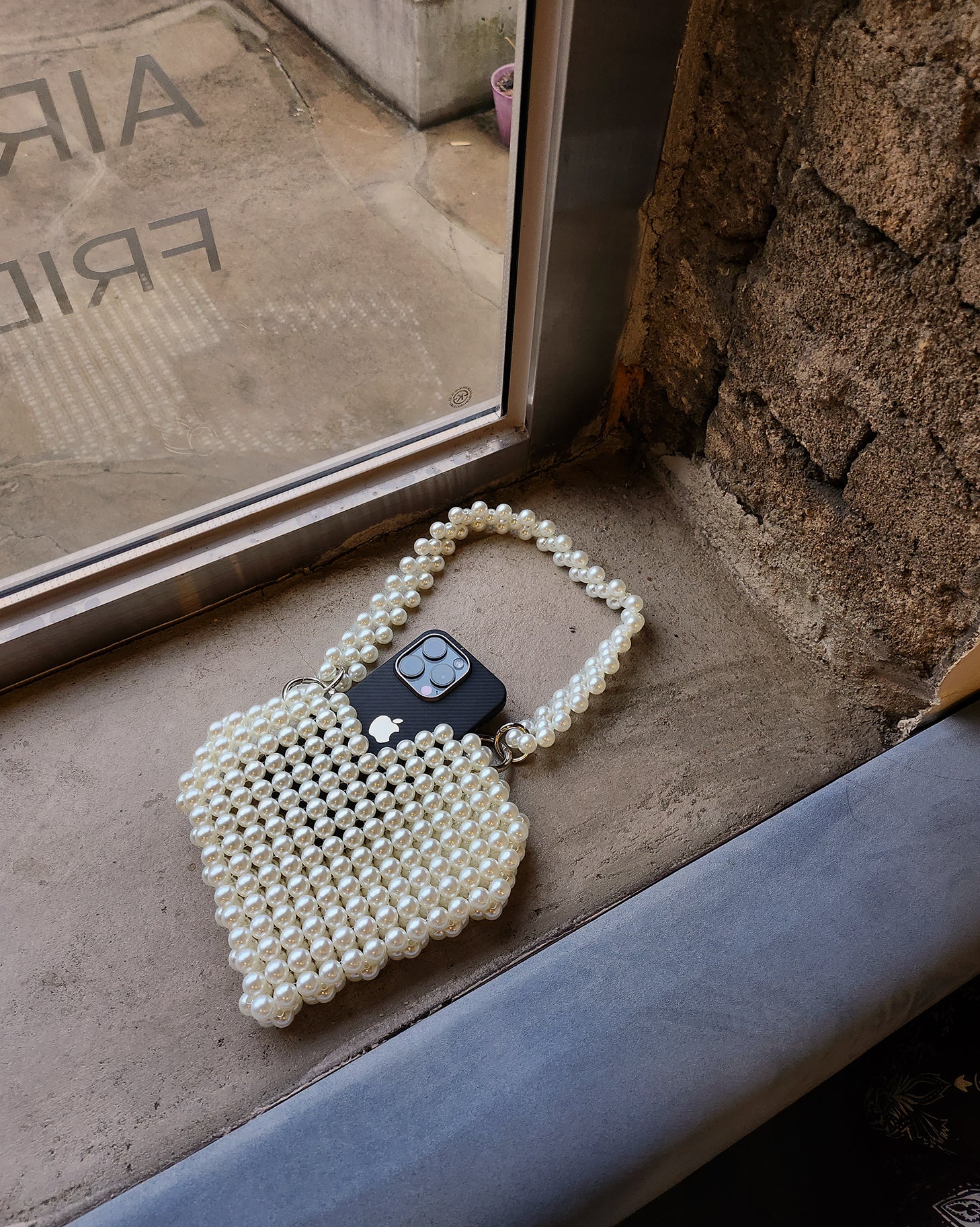 heart beads bag