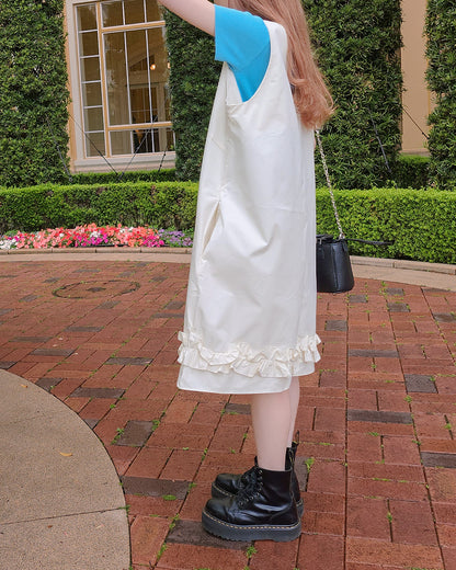hem frill over midi dress