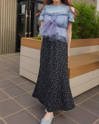 flower mermaid long skirt
