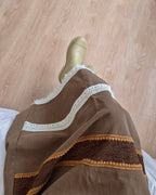 fringe design long skirt