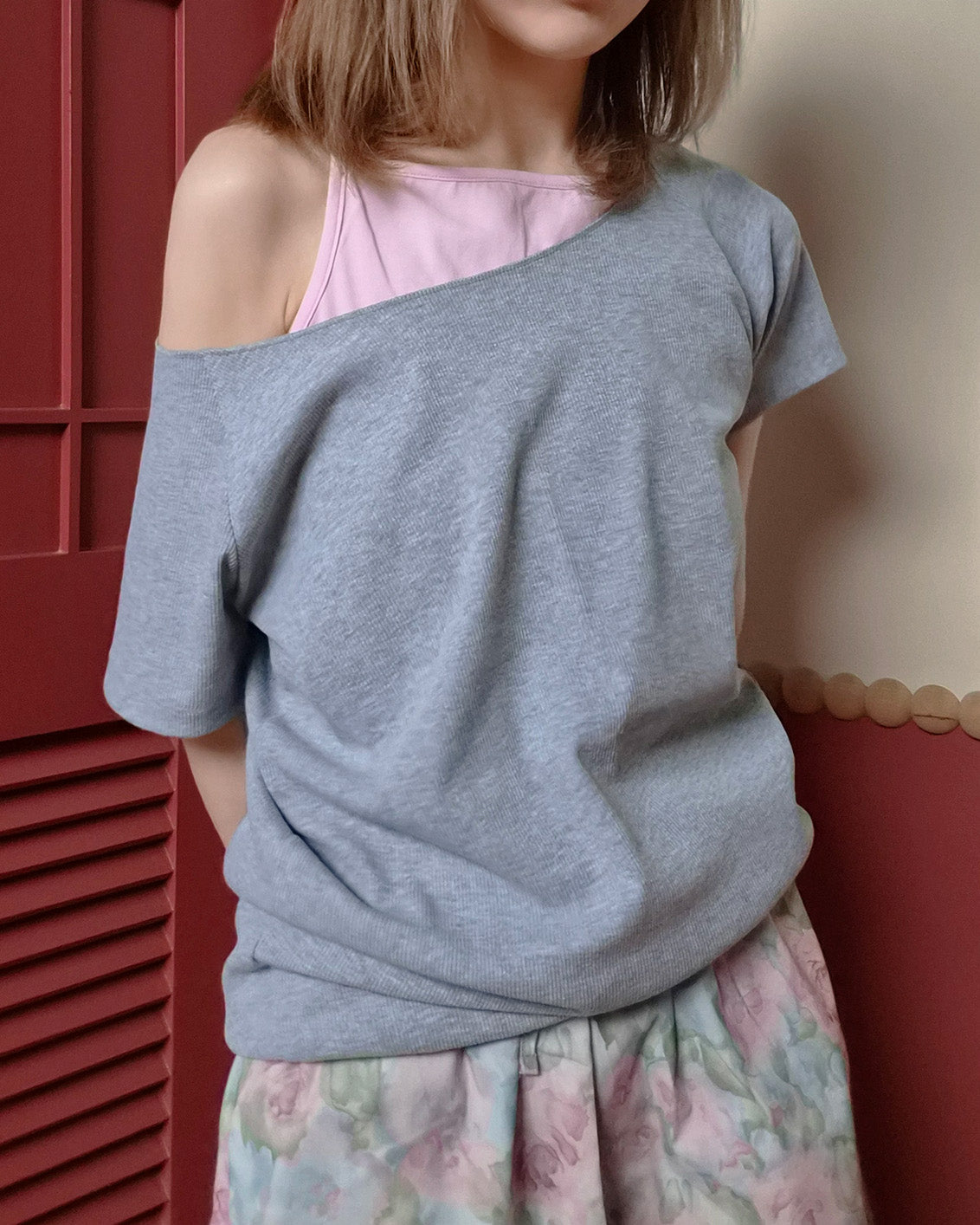 off shoulder I line tunic