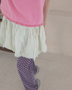 hem gingham check pile fabric T
