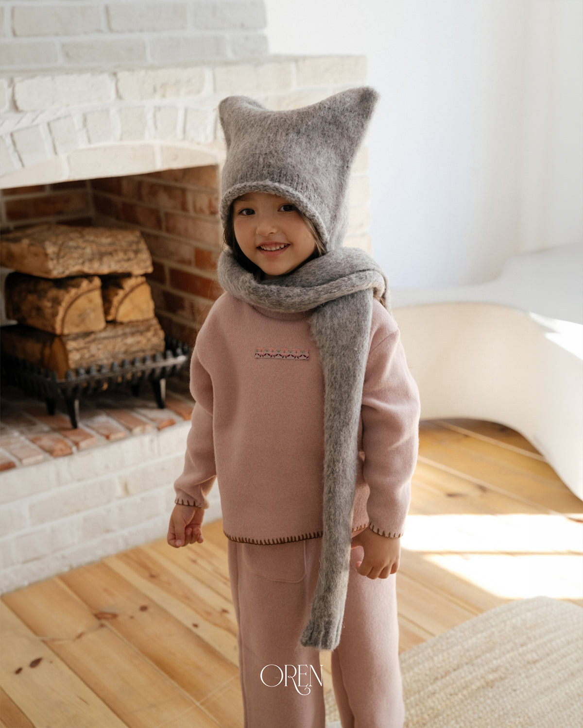 【OREN】cat muffler beanie