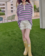 satin shirring short pants