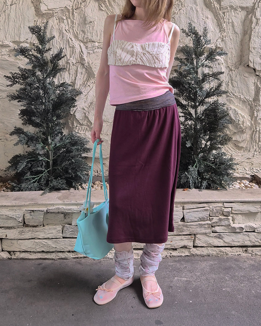 square neck basic color camisole
