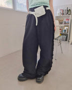 side frill sweat pants