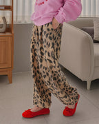 leopard sweat jogger pants