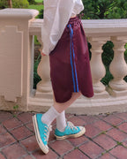 track satin bermuda pants