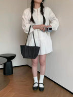 happy color glossy shoulder bag