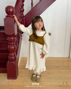 【BANANAJ】lettering waffle dress