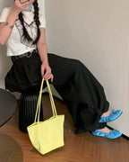 happy color glossy shoulder bag