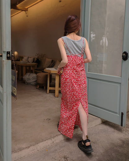 flower camisole long dress