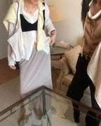 velvet shirring V neck bustier