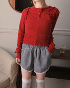 lace point balletcore short pants