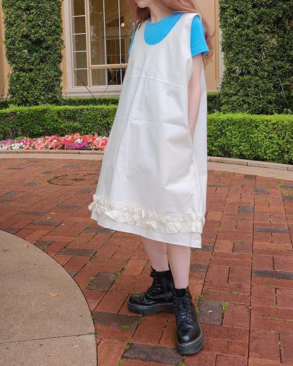 hem frill over midi dress