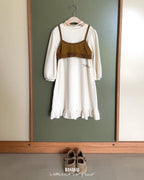 【BANANAJ】lettering waffle dress
