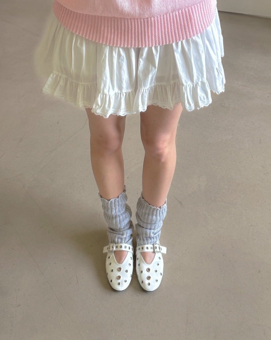studs mary jane flat shoes