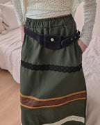 faux suede pocket belt