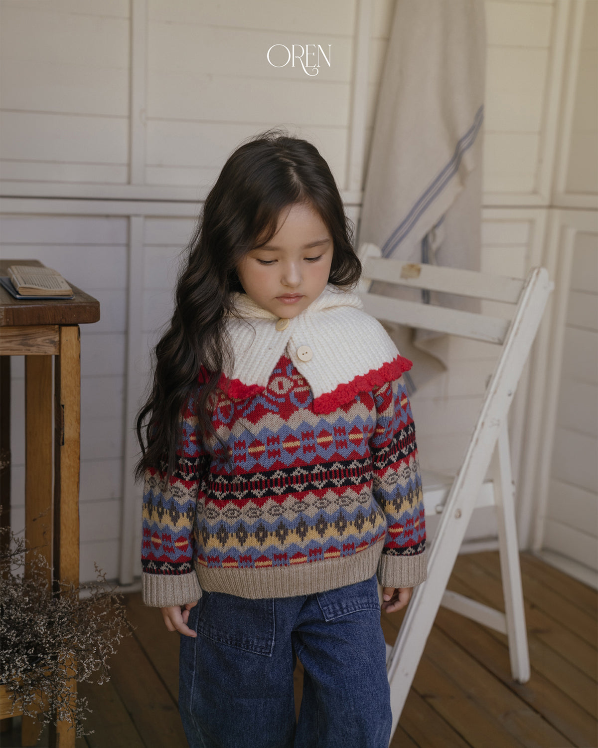 【OREN】bicolor cape balaclava