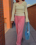 heart pocket corduroy pants