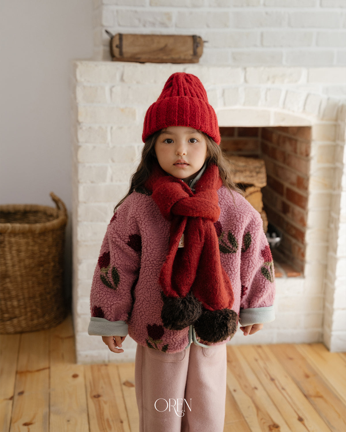 【OREN】merci pom-pom muffler