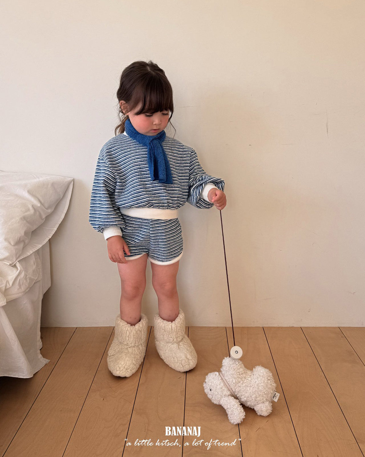 【BANANAJ】knit stripe sweatshirt